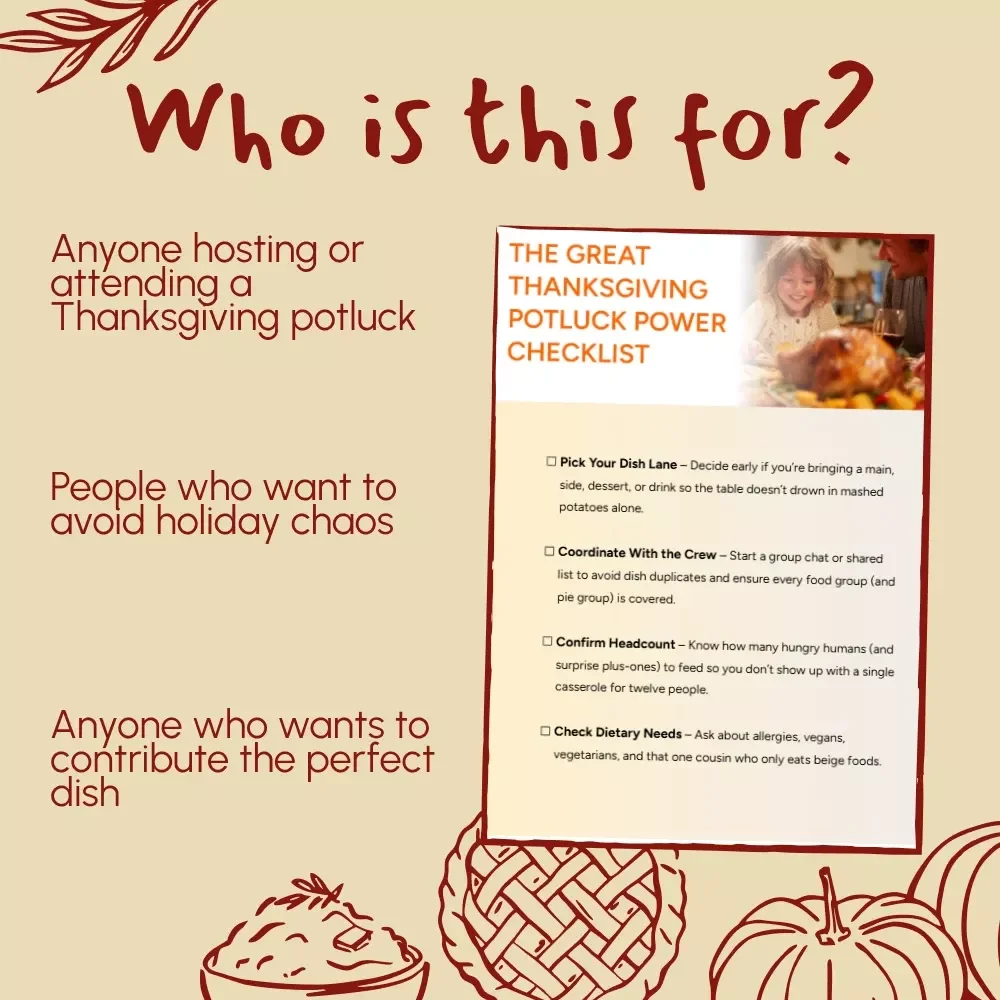 The Great Thanksgiving Potluck Power Checklist - Ultimate Guide for Stress-Free, Delicious Thanksgiving Potlucks