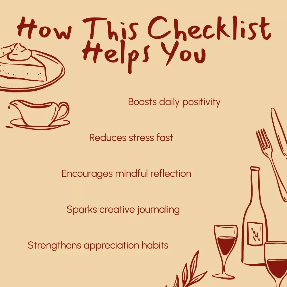 Your Year-Round Gratitude Checklist | Printable & Digital Self-Care Guide | How to Use Journaling to Stay Thankful Year-Round | Daily Mindfulness & Positivity Planner