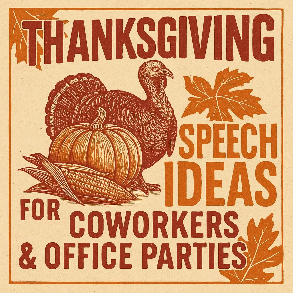 Thanksgiving Speech Ideas for Coworkers & Office Parties – Fun & Easy Checklist for Office Party Toasts