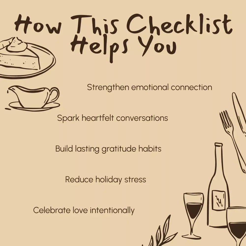 Cozy Couples’ Thanksgiving Gratitude Ritual Checklist | Printable Guide for How to Create a Thanksgiving Gratitude Ritual for Couples | Digital Download for Meaningful Connection