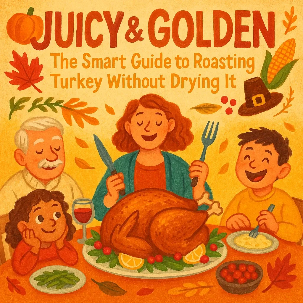 Juicy & Golden: The Smart Guide to Roasting Turkey Without Drying It | Digital eBook | Best Way to Roast Turkey Without Drying It | Thanksgiving Cooking Tips & Techniques