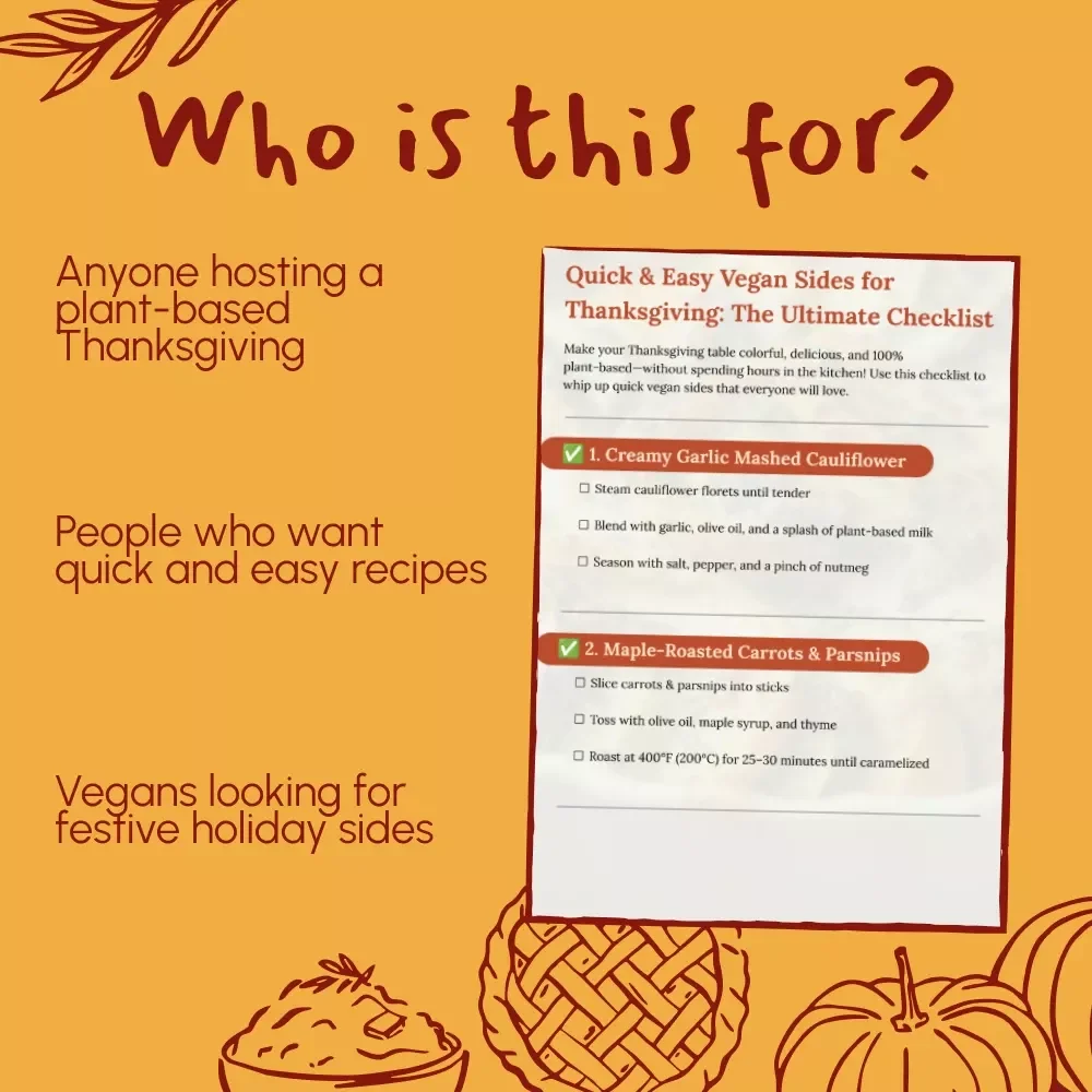 Quick & Easy Vegan Sides for Thanksgiving: The Ultimate Checklist | Plant-Based Thanksgiving Side Dishes