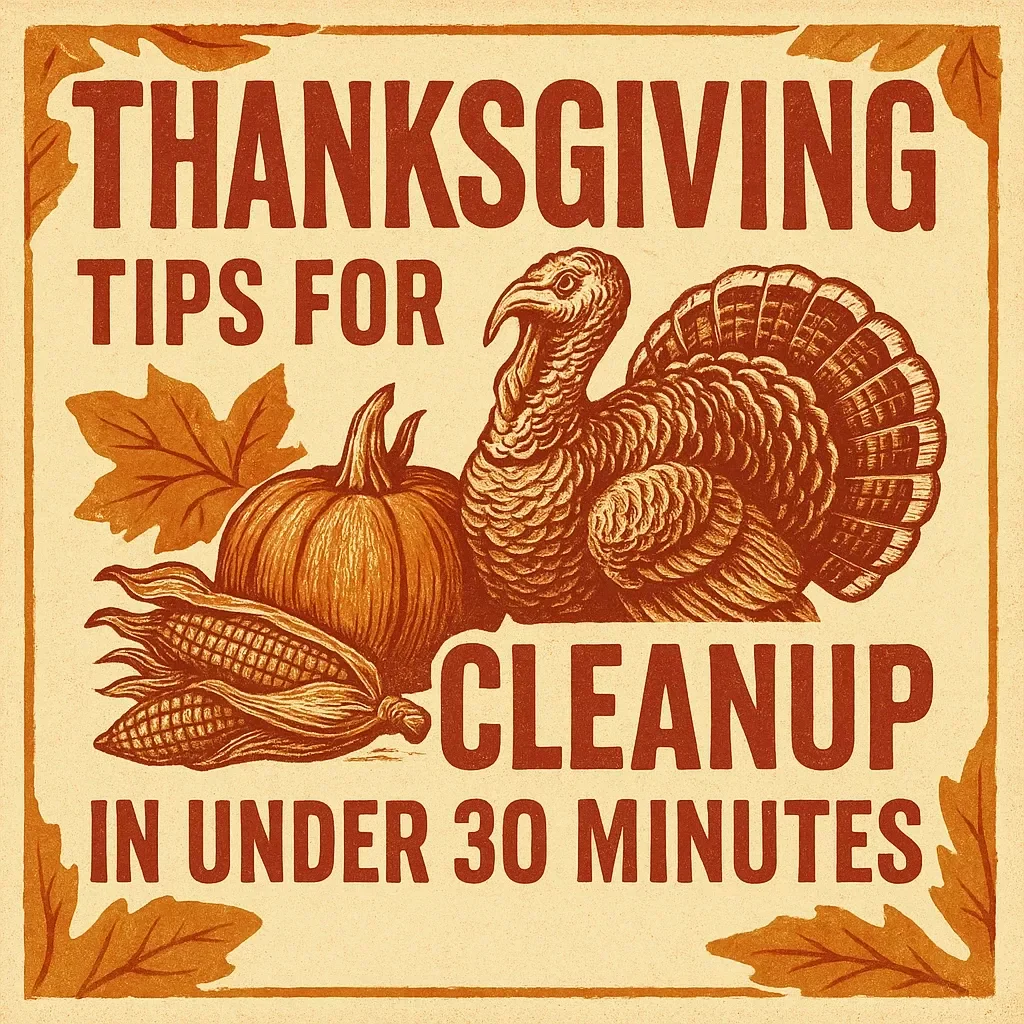 Tips for Thanksgiving Cleanup in Under 30 Minutes | Digital Download Guide for Stress-Free Holiday Hosting