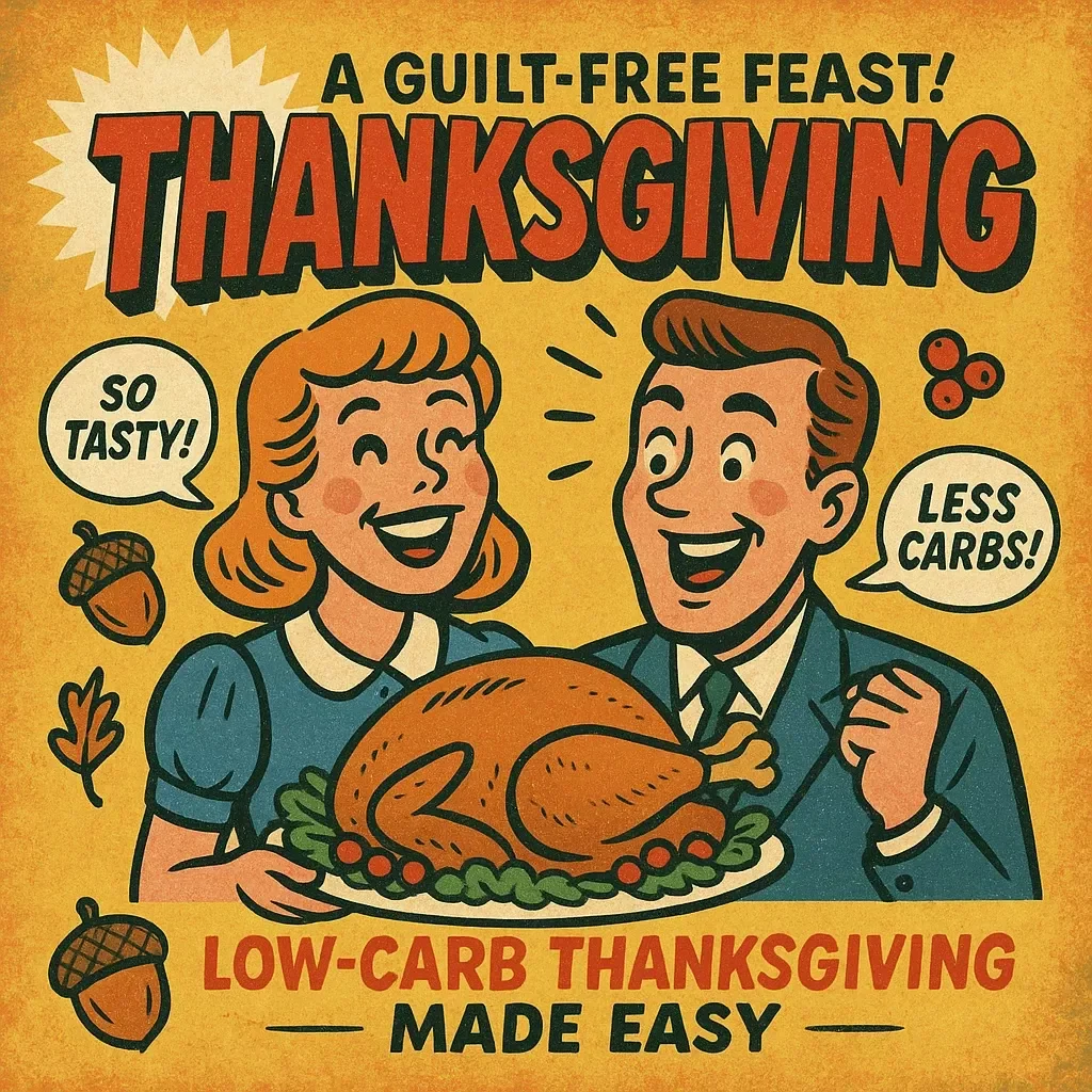 A Guilt-Free Feast: Low-Carb Thanksgiving Made Easy | Low-Carb Thanksgiving Menu Ideas, Holiday Meal Guide, Digital Download