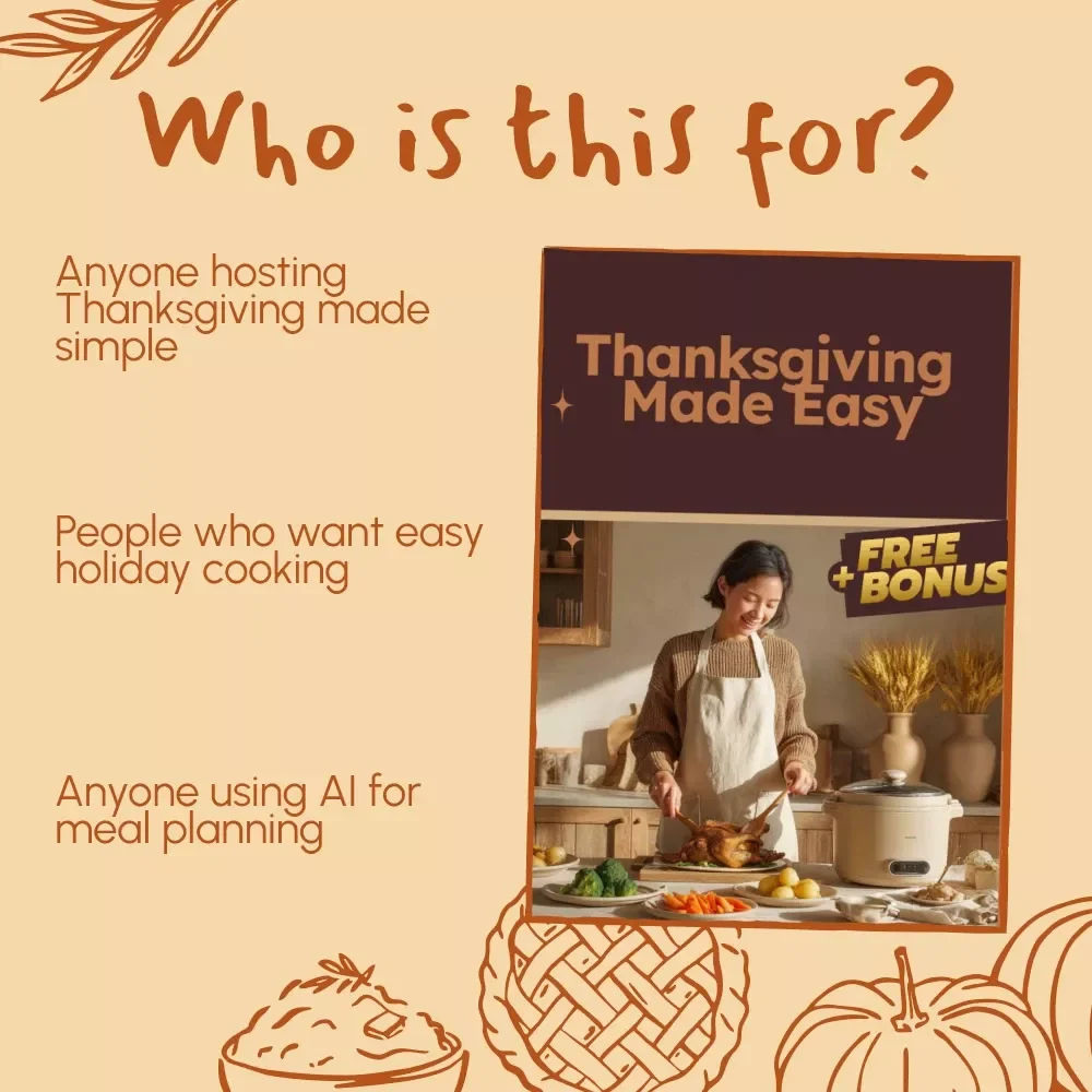 Thanksgiving Made Easy | Easy Thanksgiving Menu Ideas for Beginners | Digital Holiday Cooking Guide & Printable Menu Planner