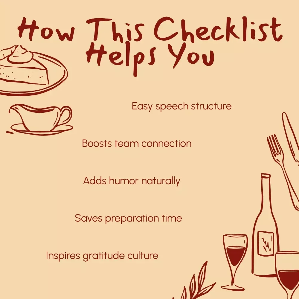 Thanksgiving Speech Ideas for Coworkers & Office Parties – Fun & Easy Checklist for Office Party Toasts