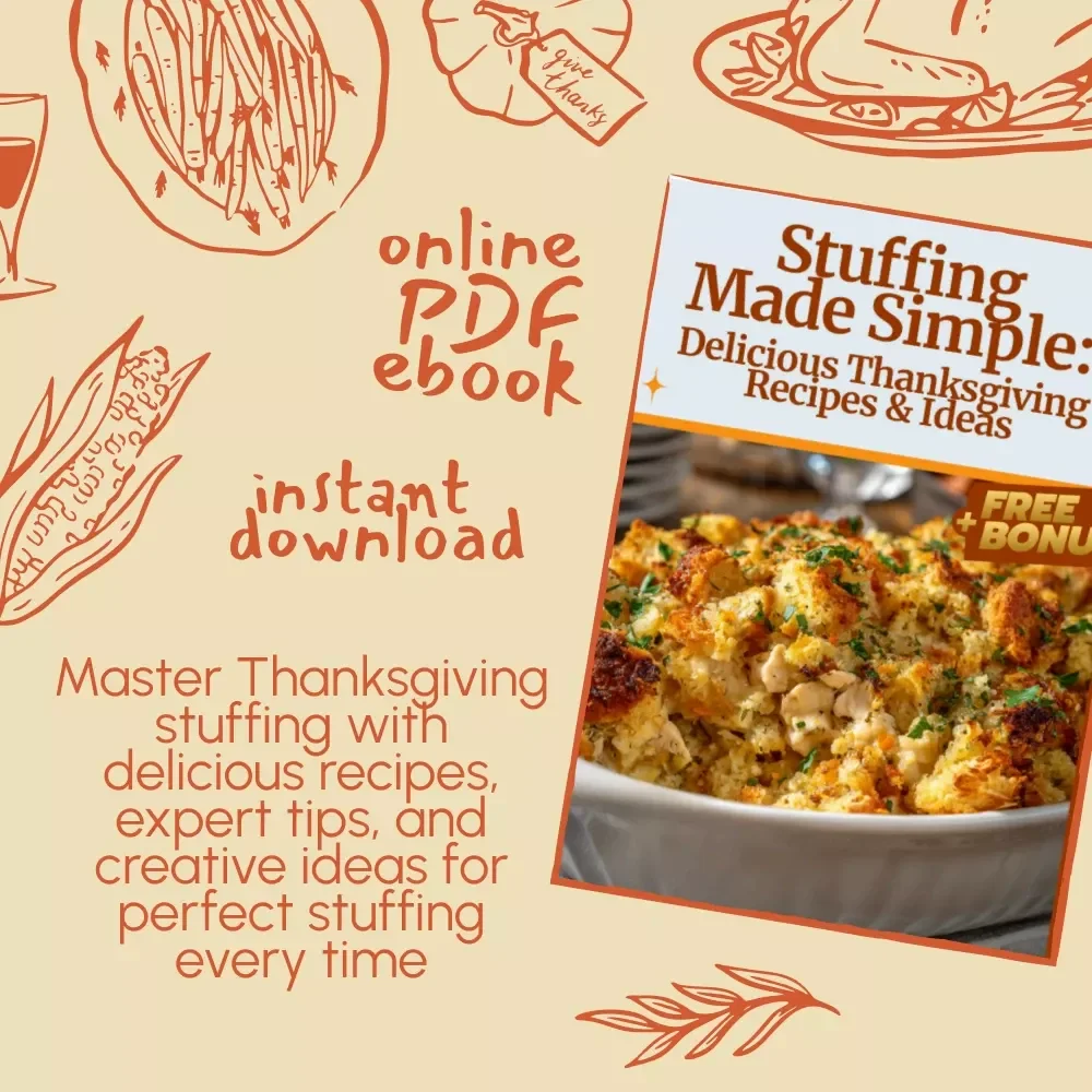 Stuffing Made Simple: Delicious Thanksgiving Recipes & Ideas - Digital Download eBook with Tips, Recipes, and Creative Ideas for Perfect Stuffing