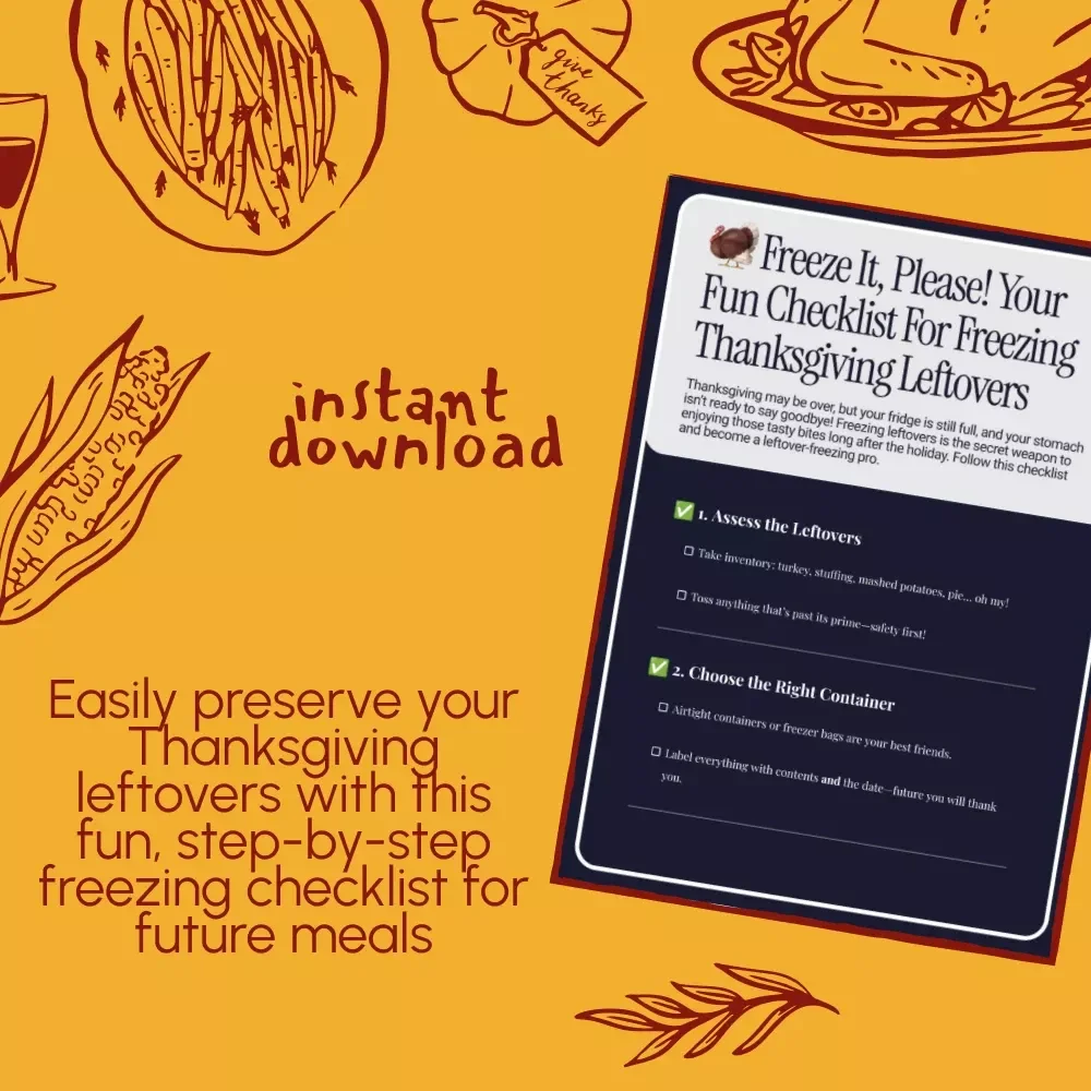Freeze It, Please! Your Fun Checklist for Freezing Thanksgiving Leftovers – Easy Guide & Tips for Storing Holiday Food