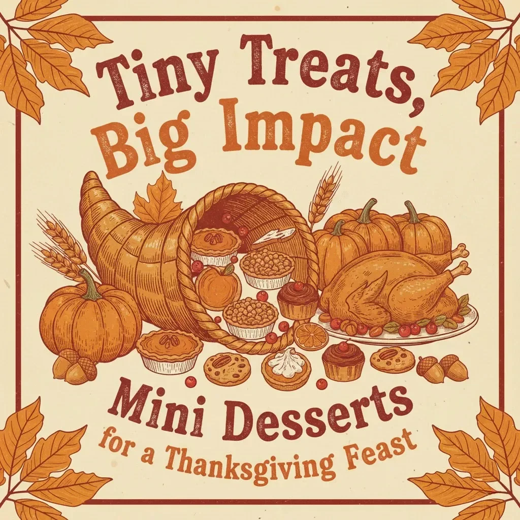 Tiny Treats, Big Impact: Mini Desserts for a Thanksgiving Feast | Digital Download Guide on How to Make Mini Desserts for Thanksgiving Table | eBook, Printable Baking Resource for Entertaining