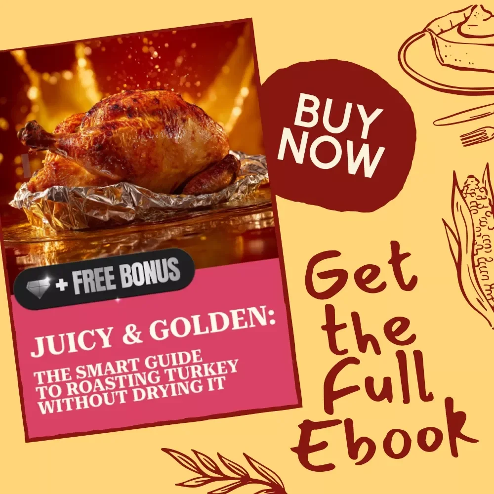 Juicy & Golden: The Smart Guide to Roasting Turkey Without Drying It | Digital eBook | Best Way to Roast Turkey Without Drying It | Thanksgiving Cooking Tips & Techniques