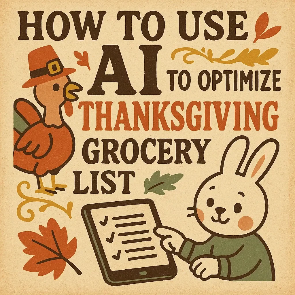 How to Use AI to Optimize Thanksgiving Grocery List | Digital eBook for Stress-Free Holiday Planning
