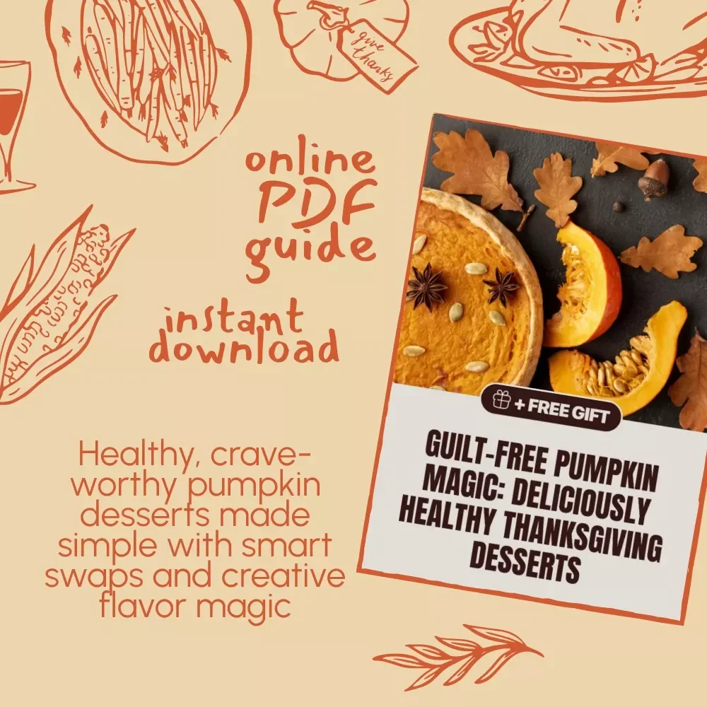 Guilt-Free Pumpkin Magic: Deliciously Healthy Thanksgiving Desserts | Healthy Pumpkin Desserts That Taste Good | Fall Holiday Recipe Guide, eBook & Checklist