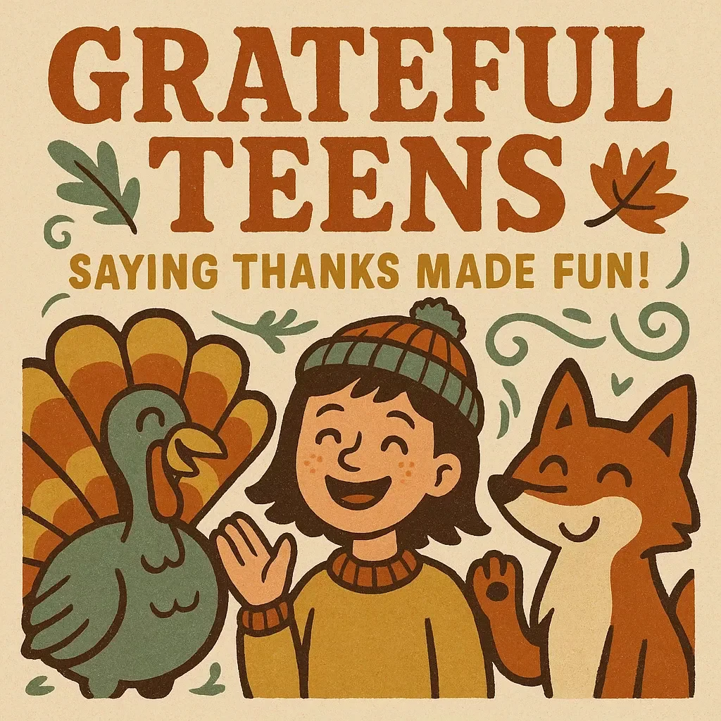 Grateful Teens: Saying Thanks Made Fun! | A Fun Guide on How to Teach Teens to Say Thanks at Thanksgiving | Printable eBook & Digital Download for Parents, Teachers & Families