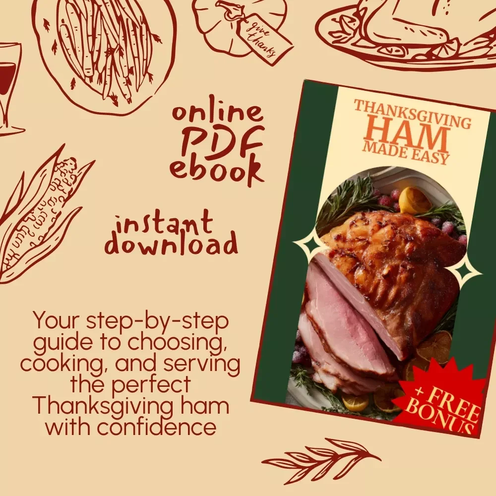 Thanksgiving Ham Made Easy | Step-by-Step Ebook Guide to Perfect Holiday Ham | How to Make Thanksgiving Ham Step by Step for Beginners and Home Cooks