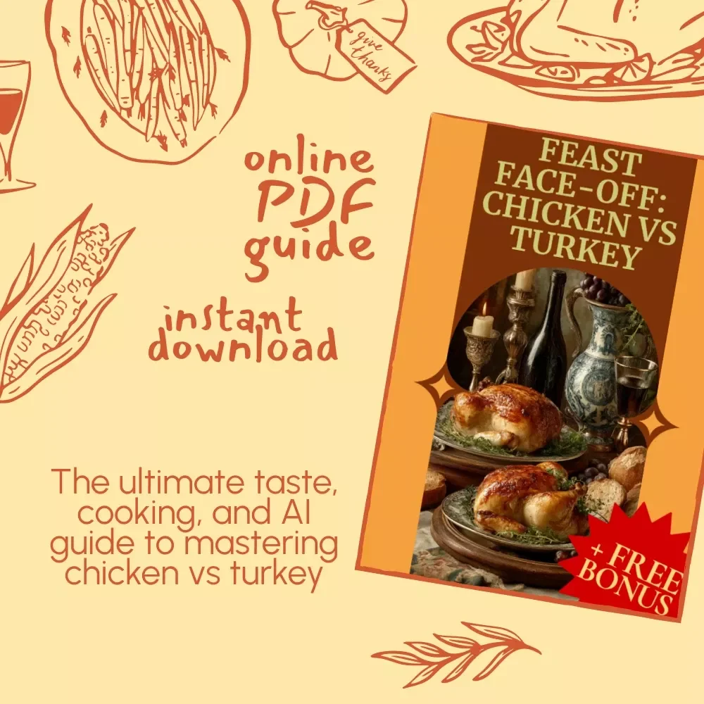 Feast Face-Off: Chicken vs Turkey | Ultimate Roast Chicken vs Turkey for Thanksgiving Guide | Flavor, Texture & Cooking Tips Digital Download