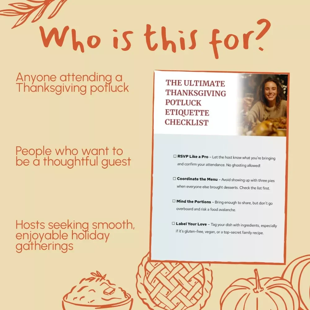 The Ultimate Thanksgiving Potluck Etiquette Checklist – Must-Have Guide for Stress-Free Holiday Gatherings