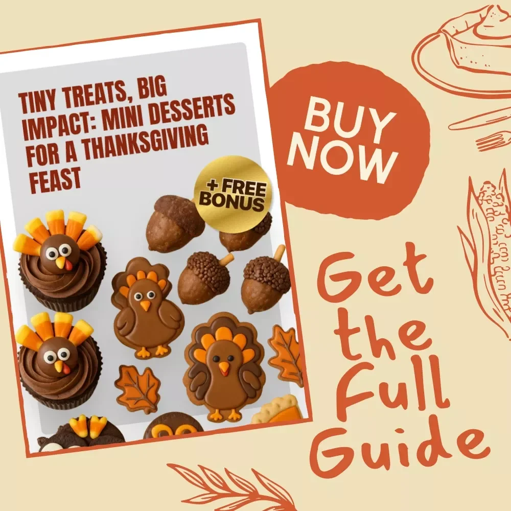 Tiny Treats, Big Impact: Mini Desserts for a Thanksgiving Feast | Digital Download Guide on How to Make Mini Desserts for Thanksgiving Table | eBook, Printable Baking Resource for Entertaining