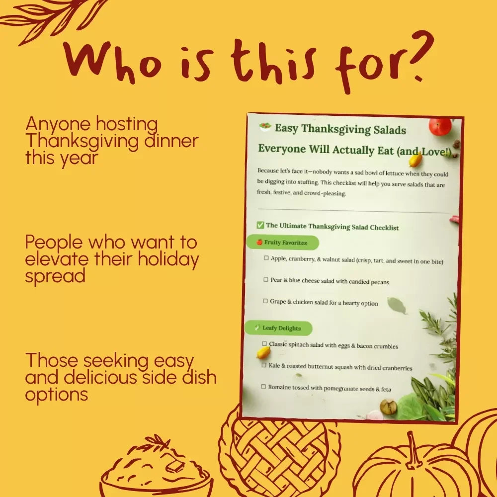 Easy Thanksgiving Salads Everyone Will Actually Eat (and Love) - Thanksgiving Salad Ideas eBook & Checklist for a Crowd-Pleasing Feast