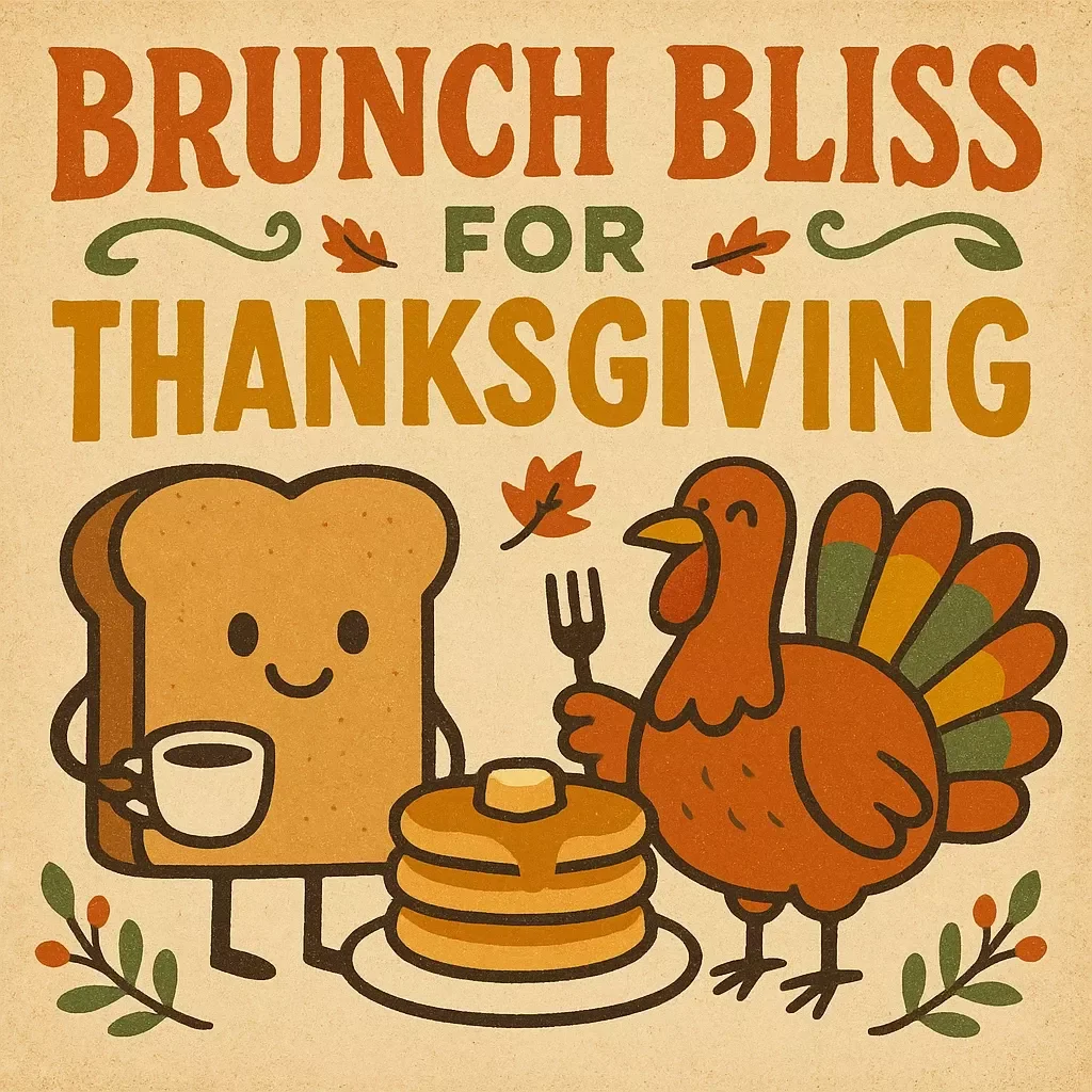 Brunch Bliss for Thanksgiving | Ultimate Digital Guide for What to Serve at Thanksgiving Brunch | Easy, Creative & AI-Powered Brunch Menu Ideas