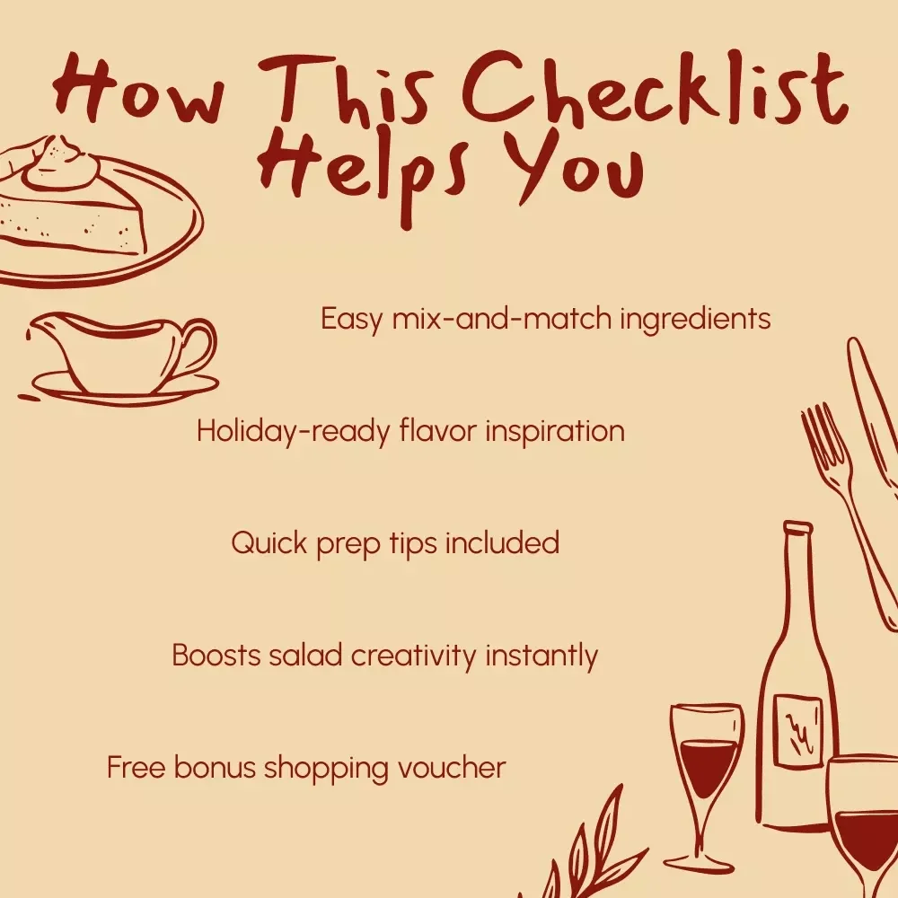 Cranberry Bliss: Your Ultimate Thanksgiving Salad Checklist | Easy thanksgiving salad recipes with cranberries | Printable Holiday Meal Planner for Festive Hosting