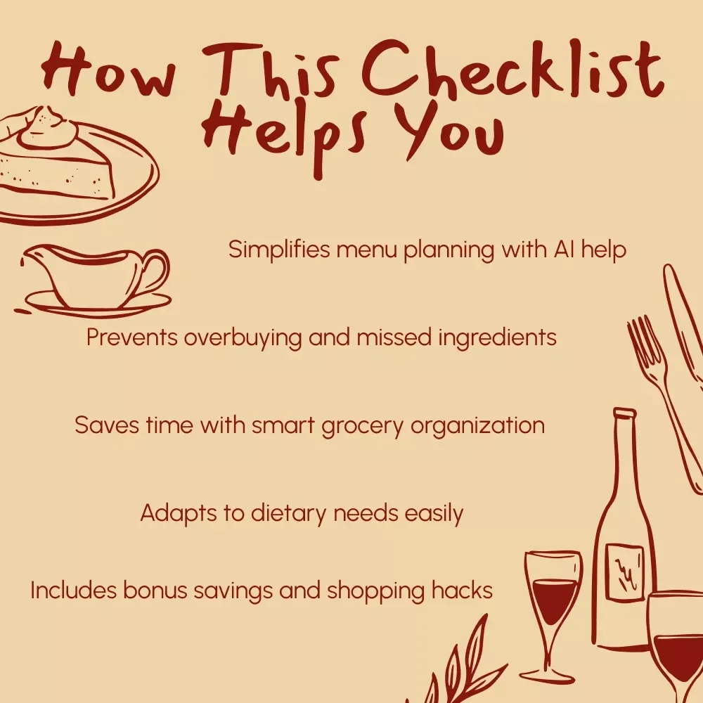 Gobble Up the Savings: Your AI-Powered Thanksgiving Grocery Checklist | How to Use AI to Create a Thanksgiving Grocery List | Digital Download, Printable Holiday Planner, eBook Guide
