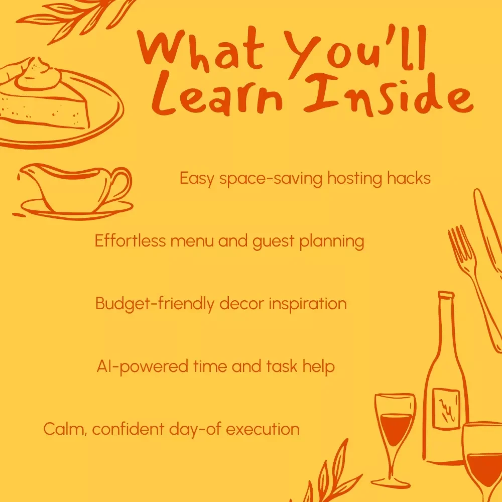Hosting Thanksgiving in a Small Apartment Without Stress | Digital eBook Guide for Small Space Entertaining | How to Host Thanksgiving in a Small Apartment