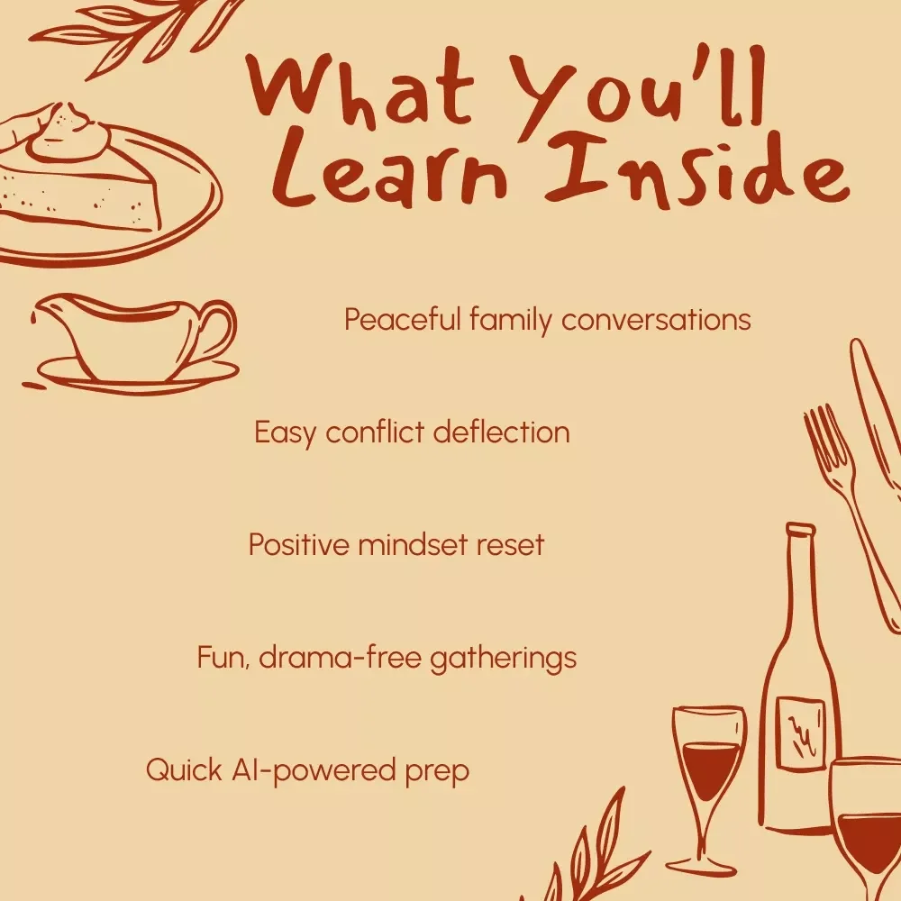 Drama-Free Thanksgiving | Printable Checklist & Strategies for Avoiding Drama at Thanksgiving | Calm Holiday Conversation Guide