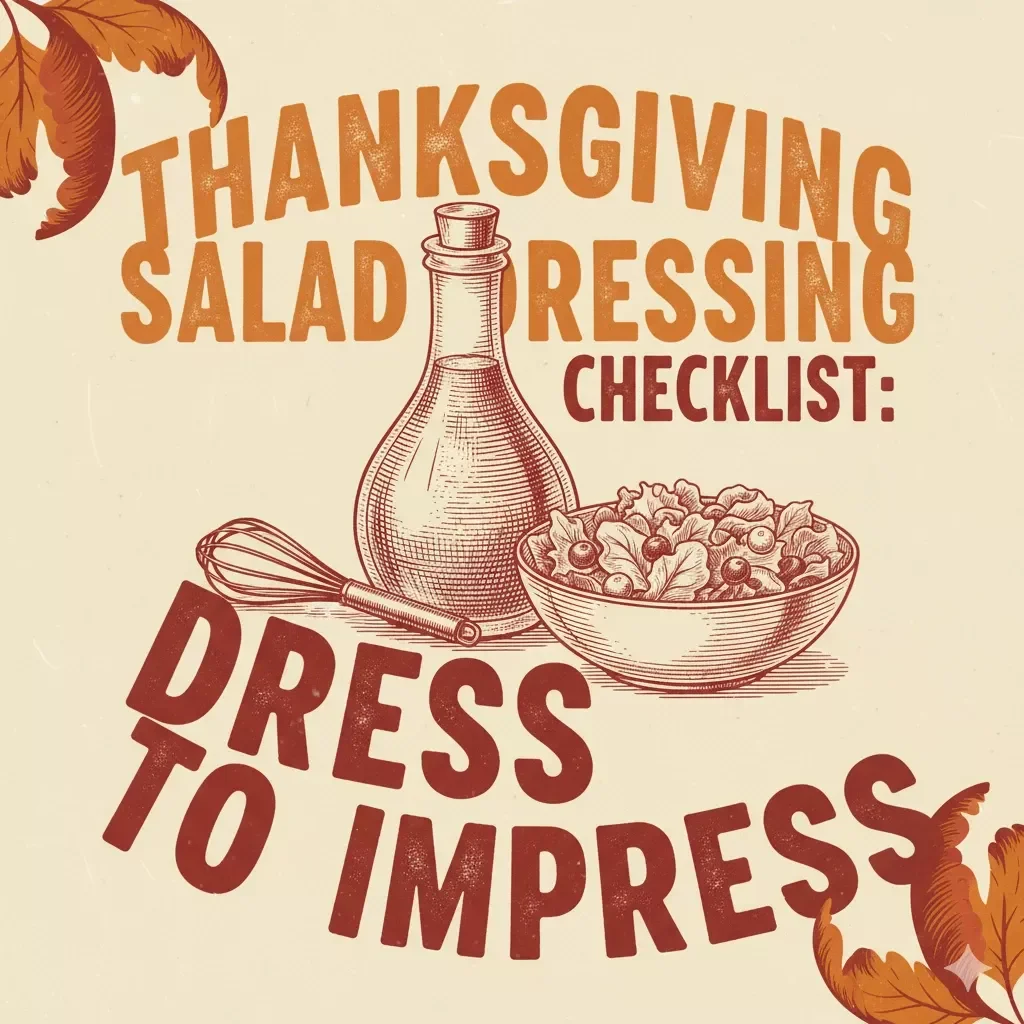 Thanksgiving Salad Dressing Checklist: Dress to Impress | Digital Download Guide, eBook & Printable for Holiday Salad Recipes, Easy Homemade Dressings, and Thanksgiving Menu Planning