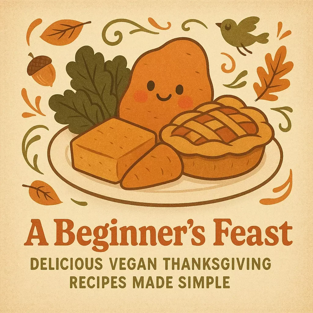 A Beginner’s Feast: Delicious Vegan Thanksgiving Recipes Made Simple | Easy Vegan Recipes, Thanksgiving Guide, eBook