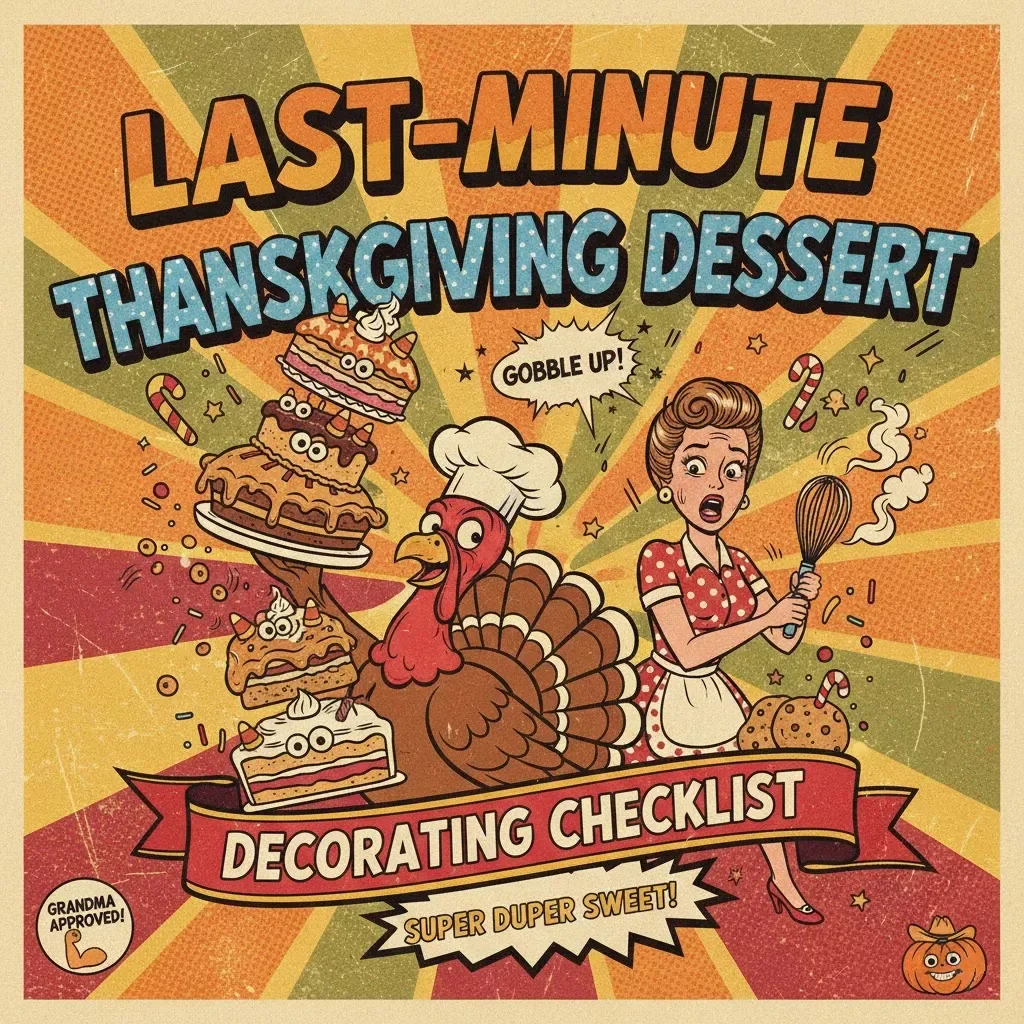 Last-Minute Thanksgiving Dessert Decorating Checklist | Instant Digital Download for How to Decorate Thanksgiving Desserts Last Minute | Printable Holiday Dessert Guide for Quick & Easy Festive Touches