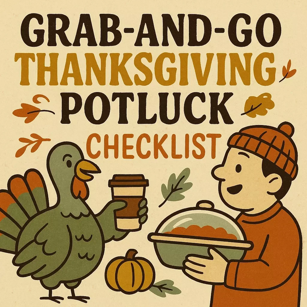 Grab-and-Go Thanksgiving Potluck Checklist - Easy Digital Download for Effortless Holiday Gatherings