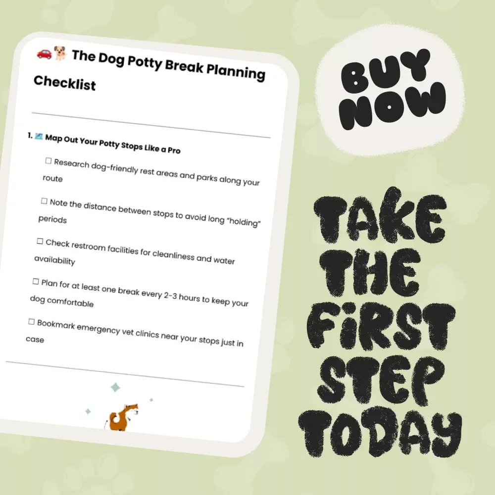 The Dog Potty Break Planning Checklist | Printable Travel Guide for Dog Owners | Road Trip Pet Care Planner | Digital Download for Pet Parents
