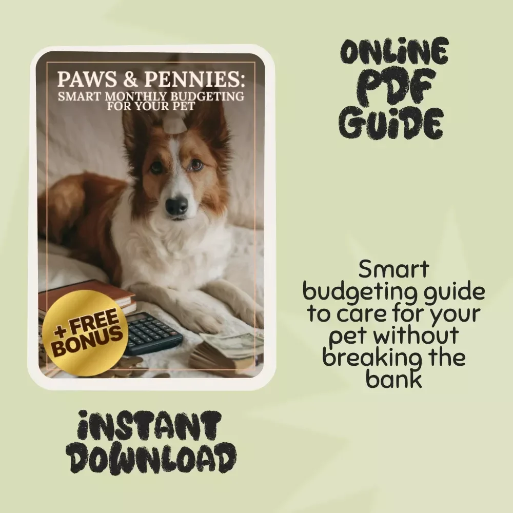 Paws & Pennies: Smart Monthly Budgeting for Your Pet | Digital Guide for Pet Owners | Tips for Budgeting Monthly Pet Expenses | Printable eBook & Pet Finance Planner