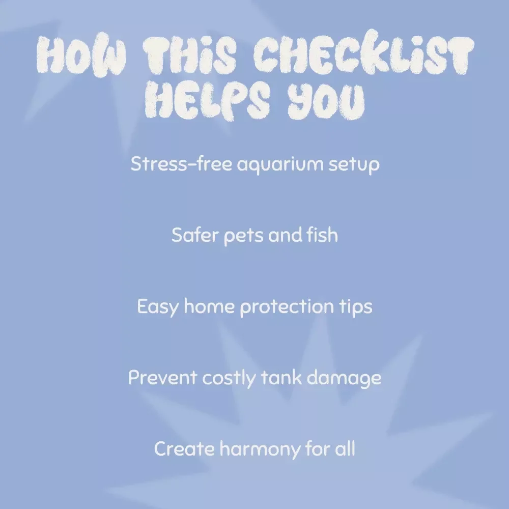 Checklist: How to Keep Your Aquarium Safe from Other Pets | Printable Digital Download | Pet-Safe Aquarium Care Guide for Fish Owners | How to Keep Aquariums Safe from Other Pets