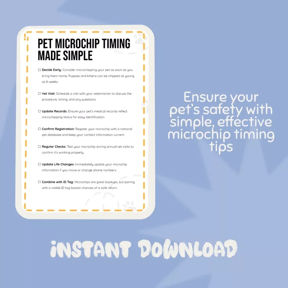 Pet Microchip Timing Made Simple: Essential Checklist for Microchipping Your Pet