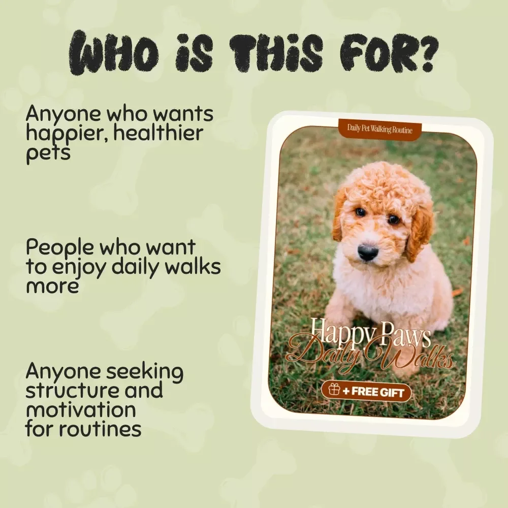 Happy Paws Daily Walks | Pet Walking Routine eBook for Dog & Cat Owners | How to Build a Daily Pet Walking Routine | Digital Guide for Pet Lovers