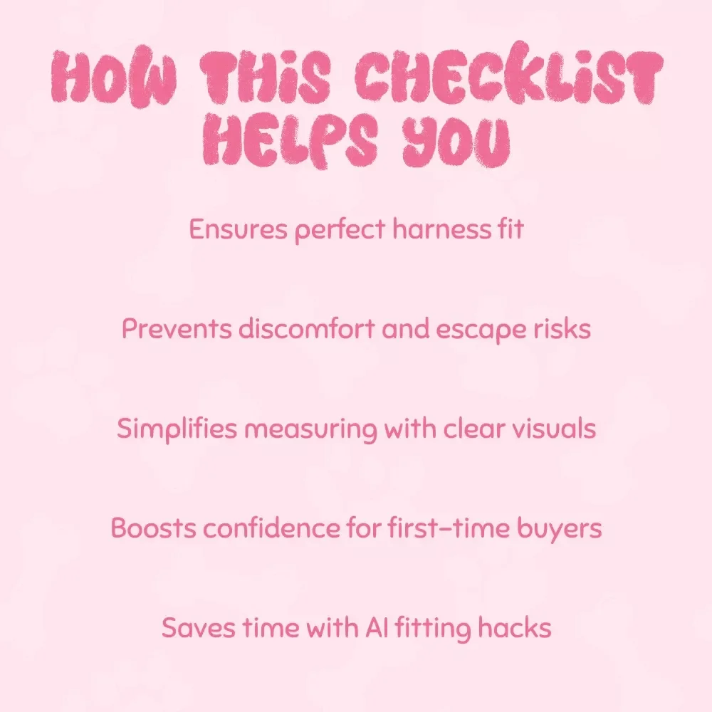 The Dog Harness Measurement Checklist | Printable Pet Guide | How to Measure a Dog for a Harness Correctly | Instant Digital Download for Dog Owners & Pet Lovers