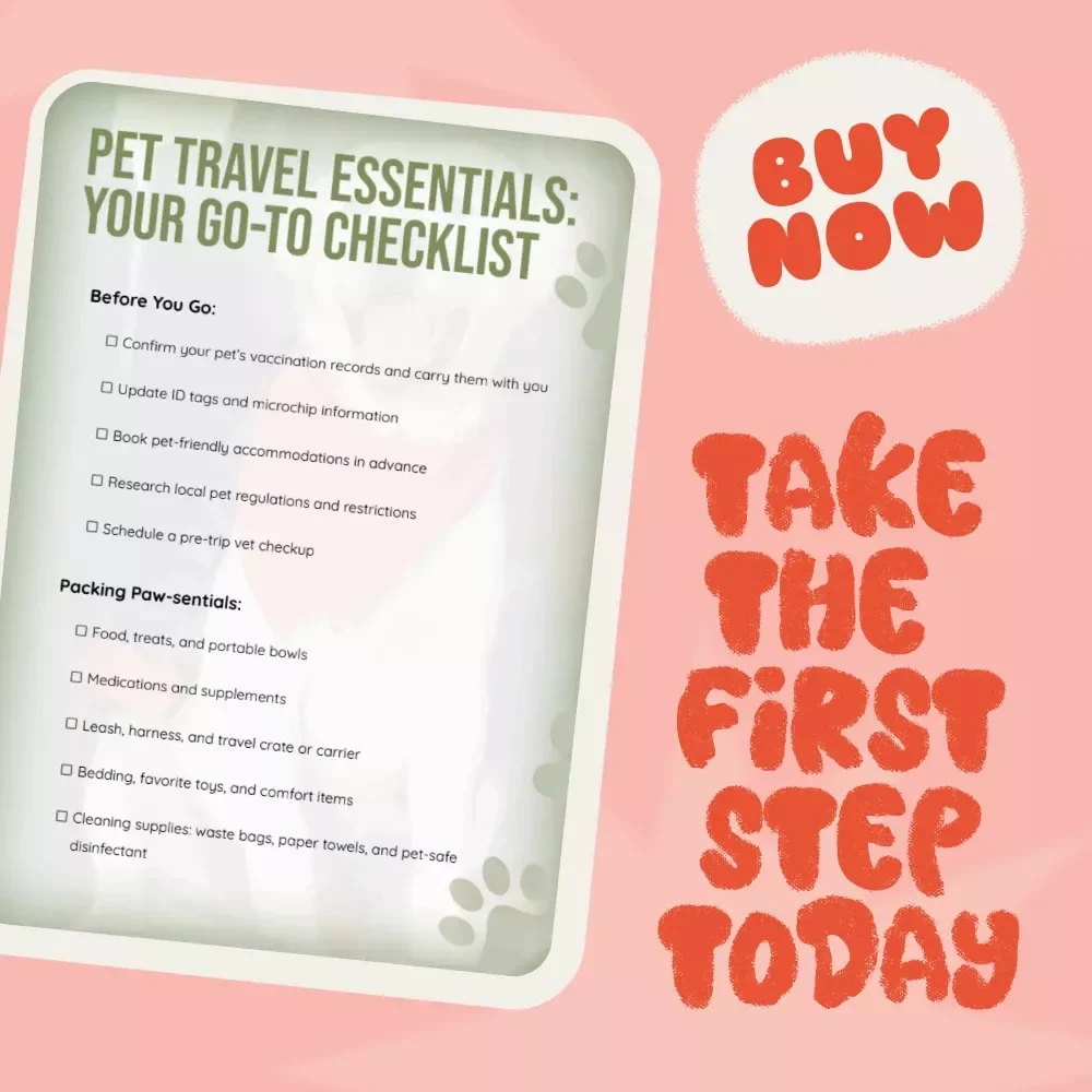 Pet Travel Essentials: Your Go-To Checklist | Printable Pet Travel Checklist for Stress-Free Adventures