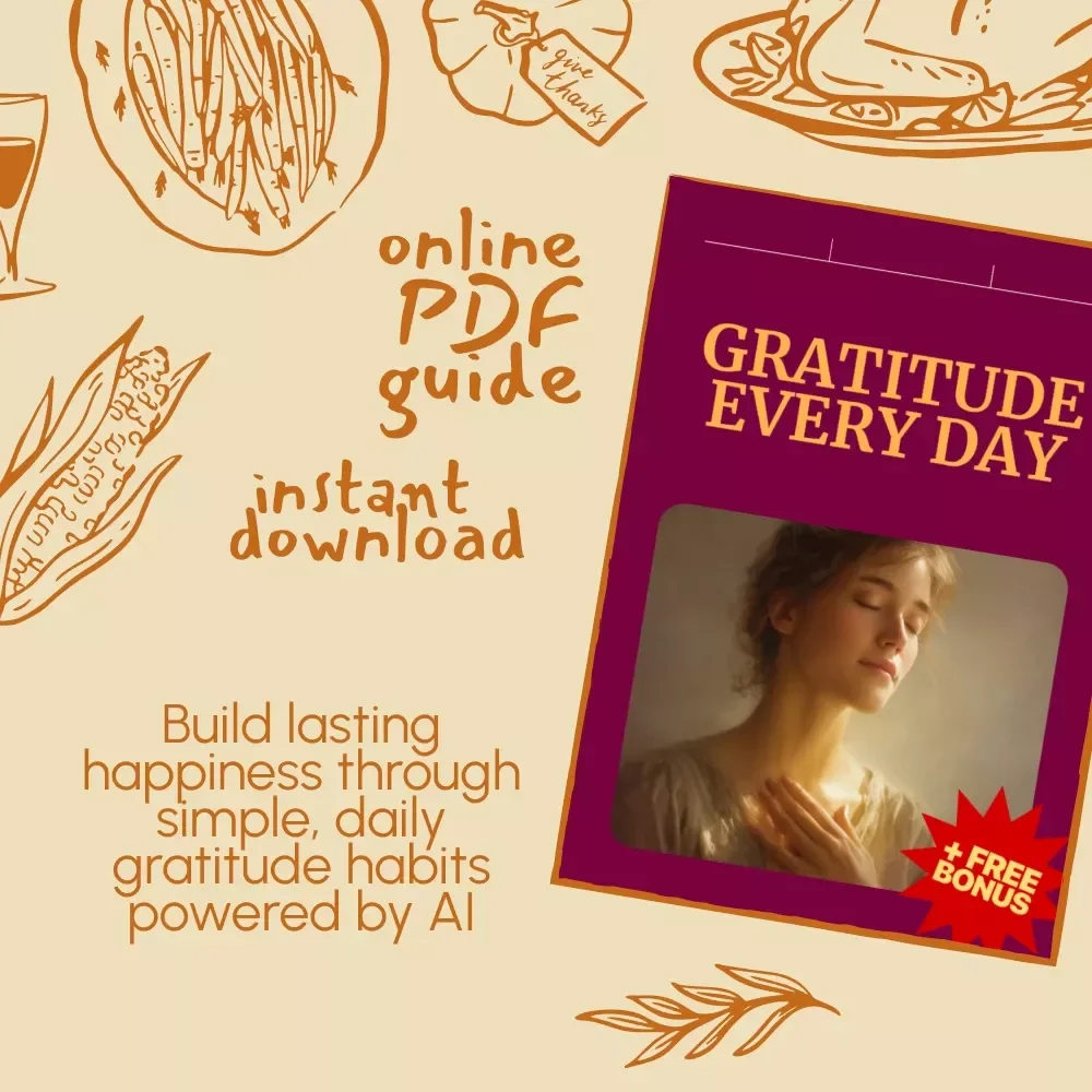 Gratitude Every Day | How to Make Gratitude a Daily Habit After Thanksgiving | Printable & Digital Guide for Mindful Living