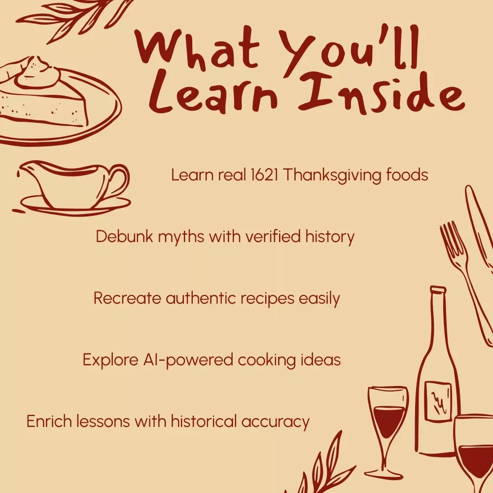 First Feast: What They Really Ate at the First Thanksgiving | Historical Food Guide | AI-Enhanced eBook for Educators, Historians & Thanksgiving Enthusiasts | Digital Download