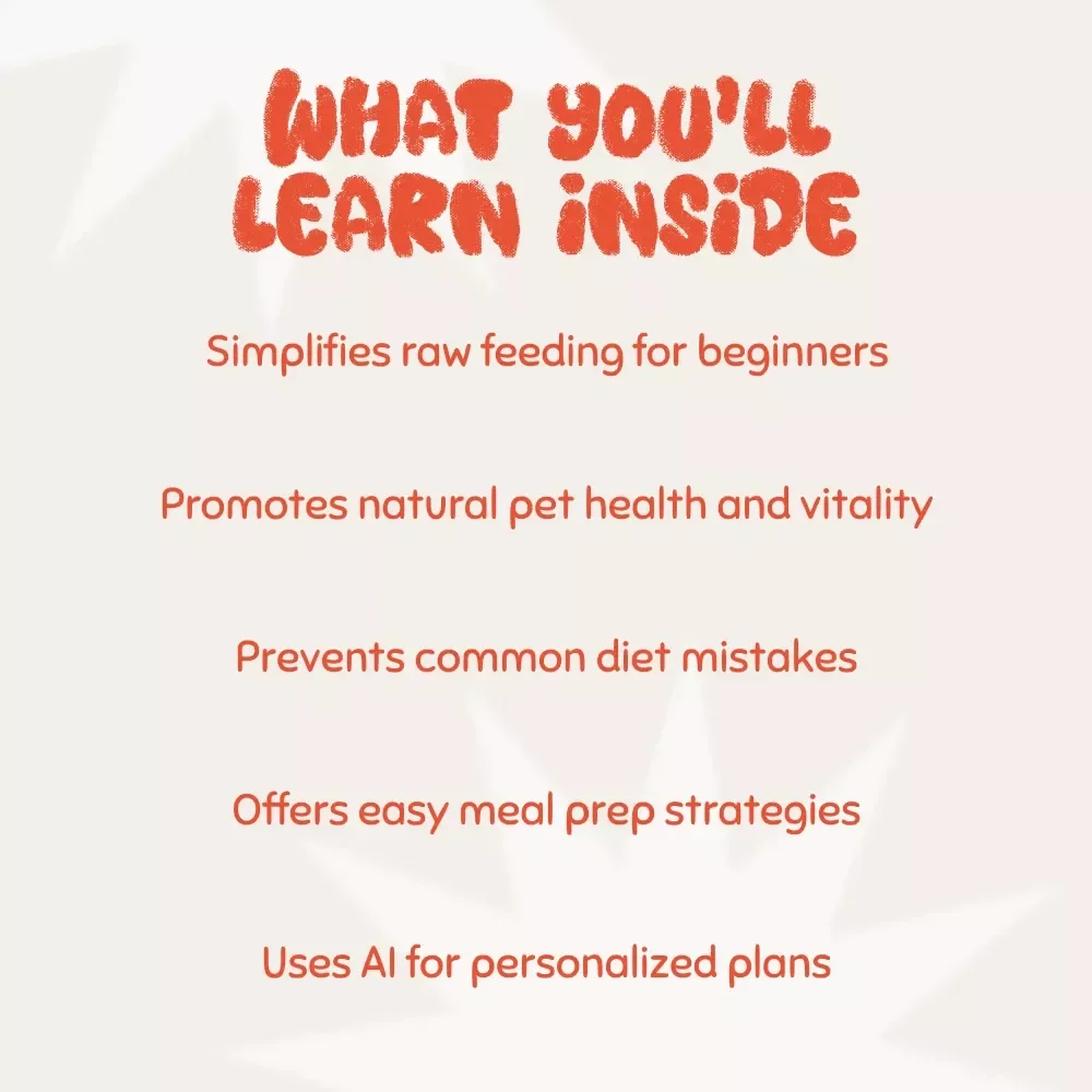 Raw & Real: A Pet Lover’s Guide to Healthy Raw Food Diets | Complete eBook for Dog & Cat Nutrition, Raw Feeding Transition Plan, Meal Prep, and Natural Pet Health Guide | Digital Download for Pet Owners