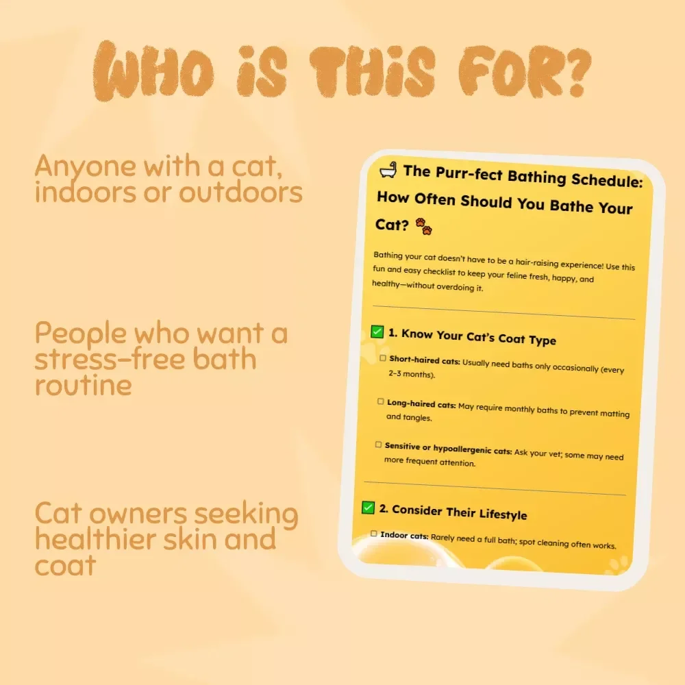 The Purr-fect Bathing Schedule: How Often Should You Bathe Your Cat – Essential Cat Bathing Guide & Checklist