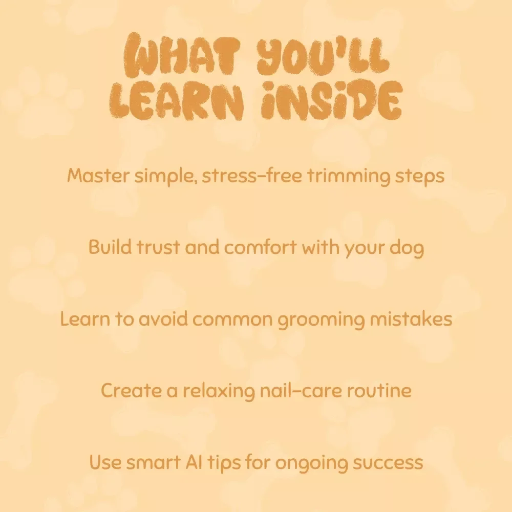 Paws & Claws: Stress-Free Nail Trimming for Happy Dogs | Digital Dog Grooming Guide | How to Trim Dog Nails Without Stress | Calming Pet Care eBook for Dog Owners and Groomers
