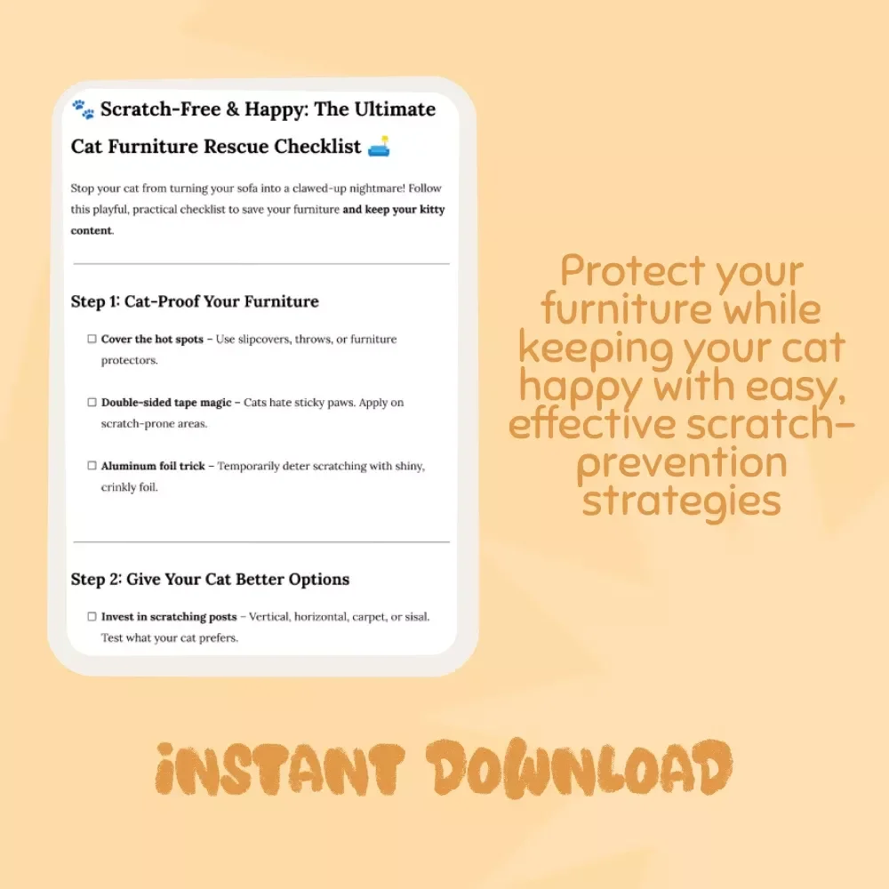 Scratch-Free & Happy: The Ultimate Cat Furniture Rescue Checklist - Cat-Proof Your Home and Keep Your Kitty Happy