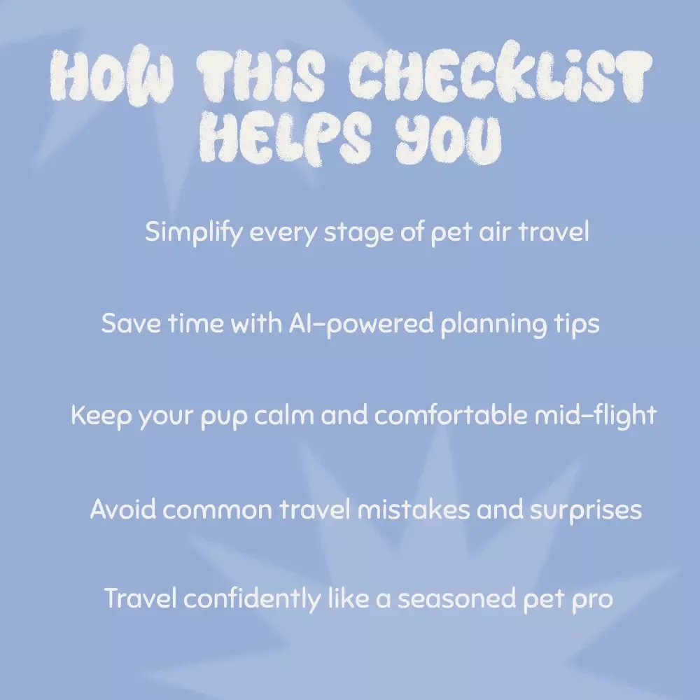The Checklist for Flying with Your Small Dog | Travel with Pets Made Easy | Printable Pet Travel Guide for Dog Owners, Airplane Pet Checklist, Digital Download for Organized Travelers