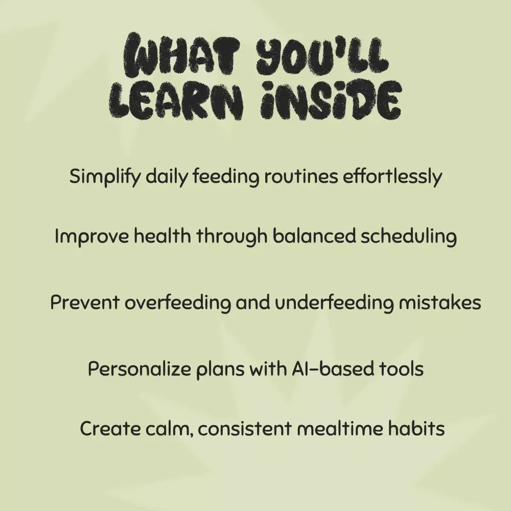 Feeding Time Mastery: The Smart Guide to a Stress-Free Schedule | Digital Feeding Schedule eBook, Pet Feeding Planner, Routine Tracker, AI Tools for Feeding, Printable Guide Download