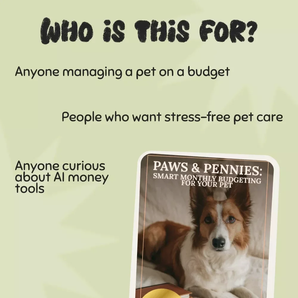 Paws & Pennies: Smart Monthly Budgeting for Your Pet | Digital Guide for Pet Owners | Tips for Budgeting Monthly Pet Expenses | Printable eBook & Pet Finance Planner