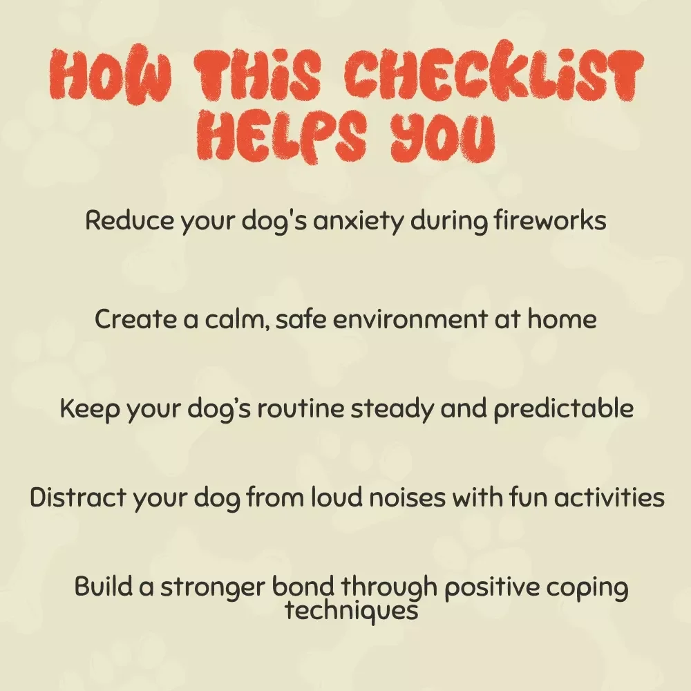Calm Canine Fireworks Survival Checklist - Essential Guide for Managing Dog Anxiety During Fireworks