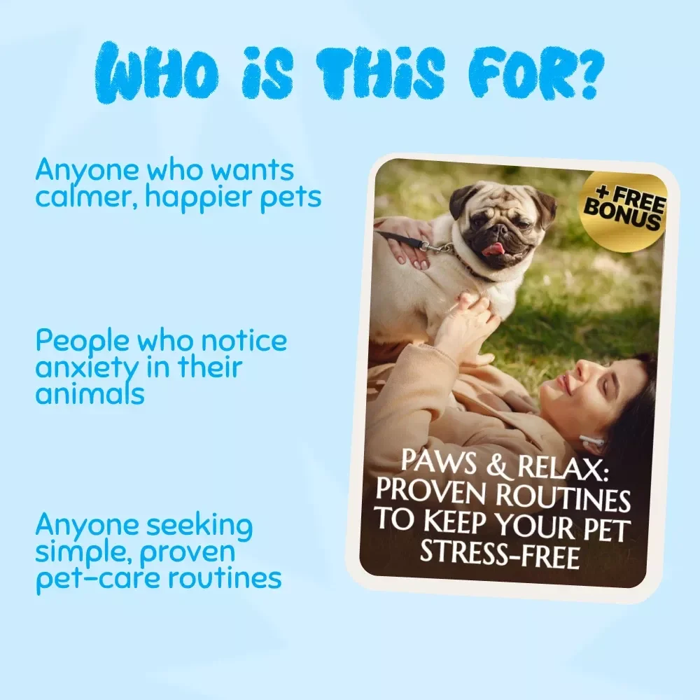 Paws & Relax: Proven Routines to Keep Your Pet Stress-Free | Best Routines to Lower Pet Stress | Digital Download eBook for Pet Owners