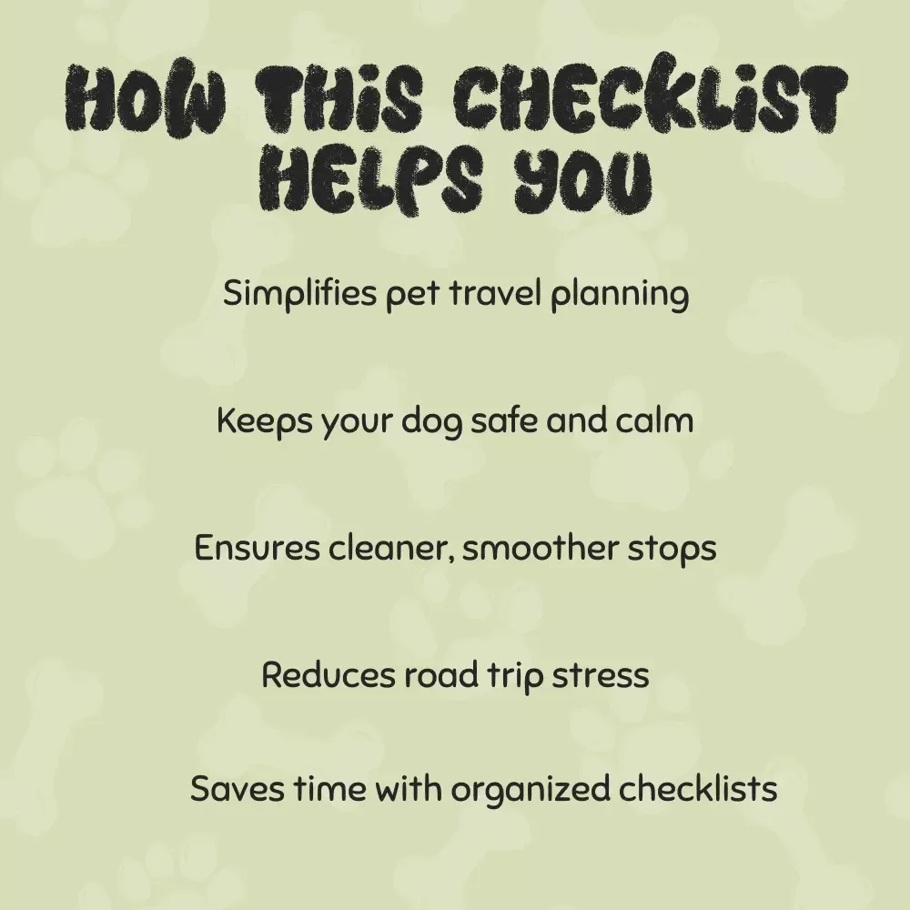 The Dog Potty Break Planning Checklist | Printable Travel Guide for Dog Owners | Road Trip Pet Care Planner | Digital Download for Pet Parents